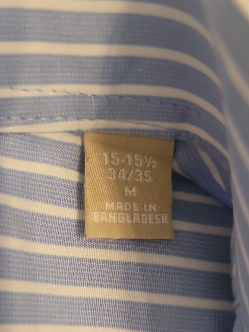 Michael Kors Blue and White Striped Men's Dress Shirt - Picture 3 of 5